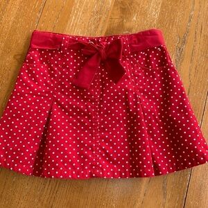 Gymboree skort size 6 red with white polkadots. NWT academia school girl